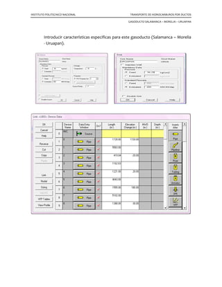 INSTITUTO POLITECNICO NACIONAL TRANSPORTE DE HIDROCARBUROS POR DUCTOS
GASODUCTO SALAMANCA – MORELIA – URUAPAN
 