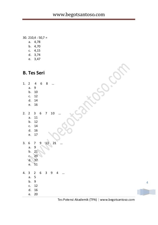 Soal matematika kuantitatif