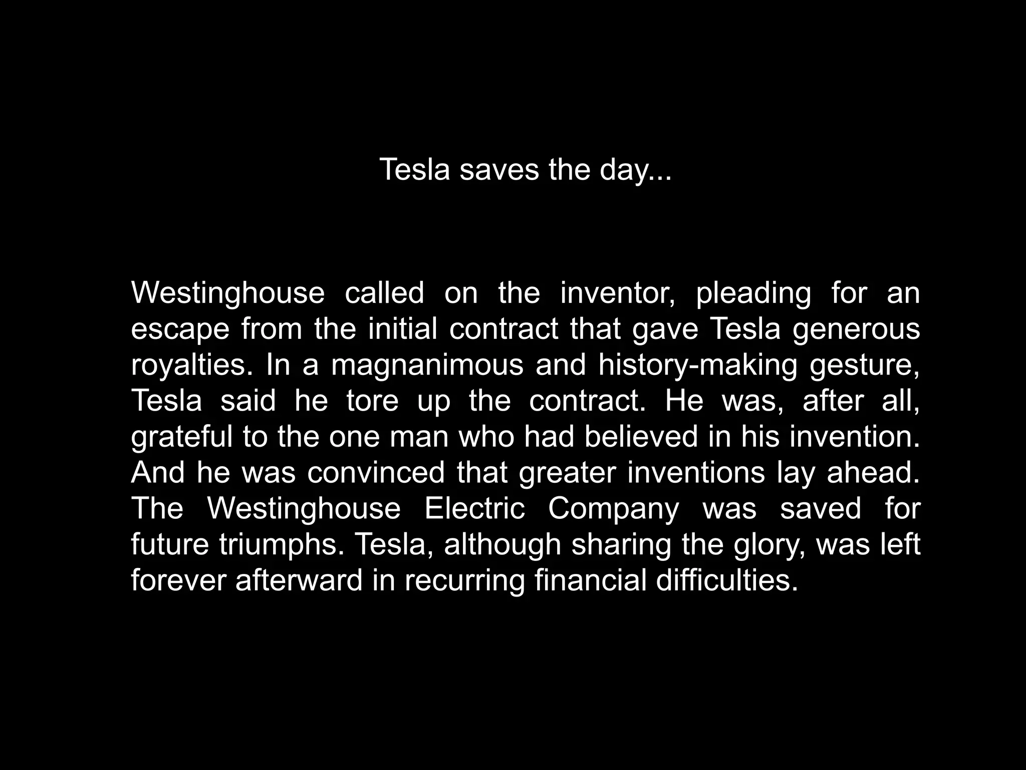 A glimpse of Nikola Tesla