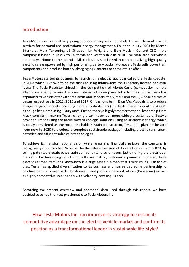 Tesla case study essay image