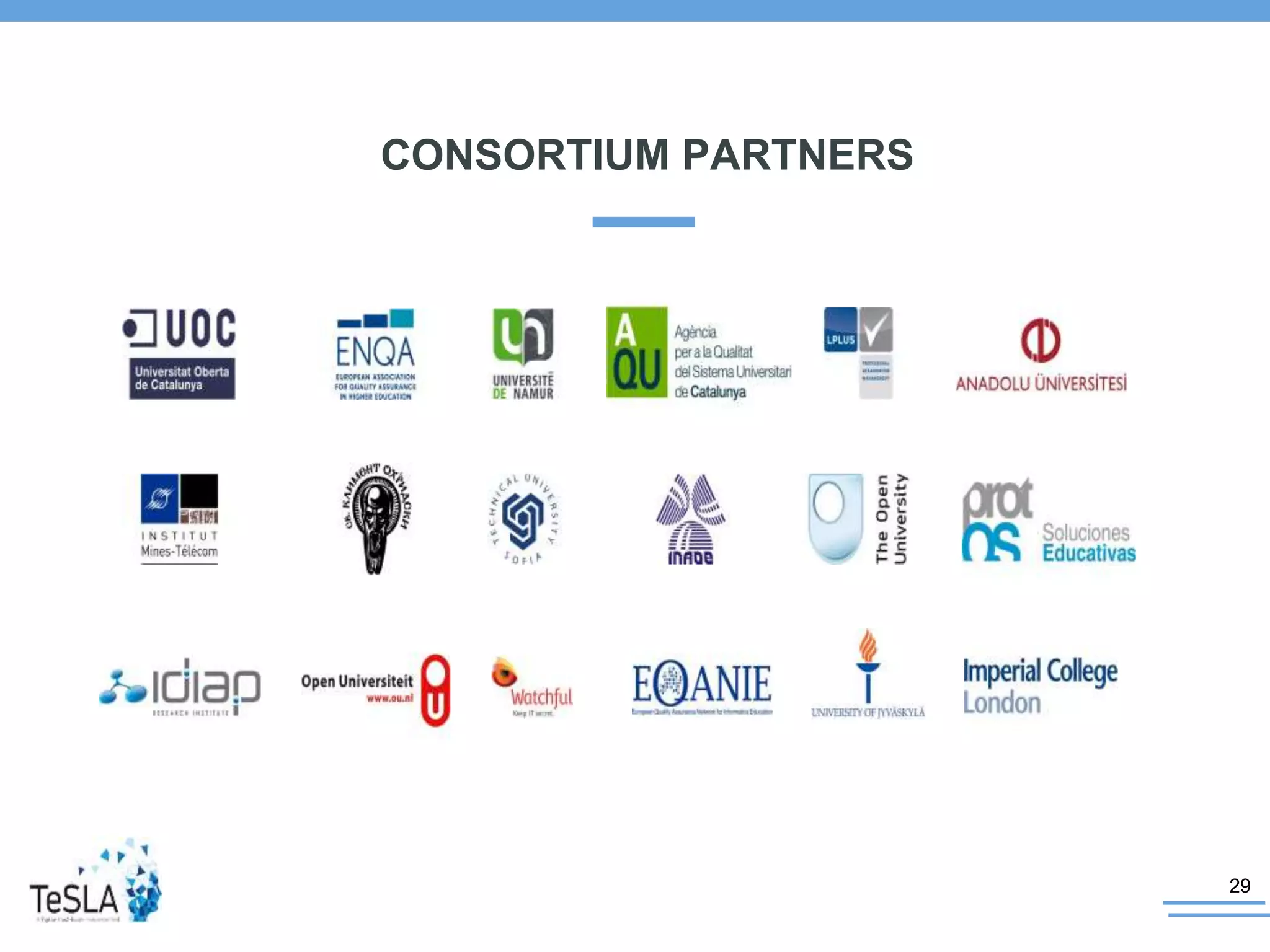 29
CONSORTIUM PARTNERS
 