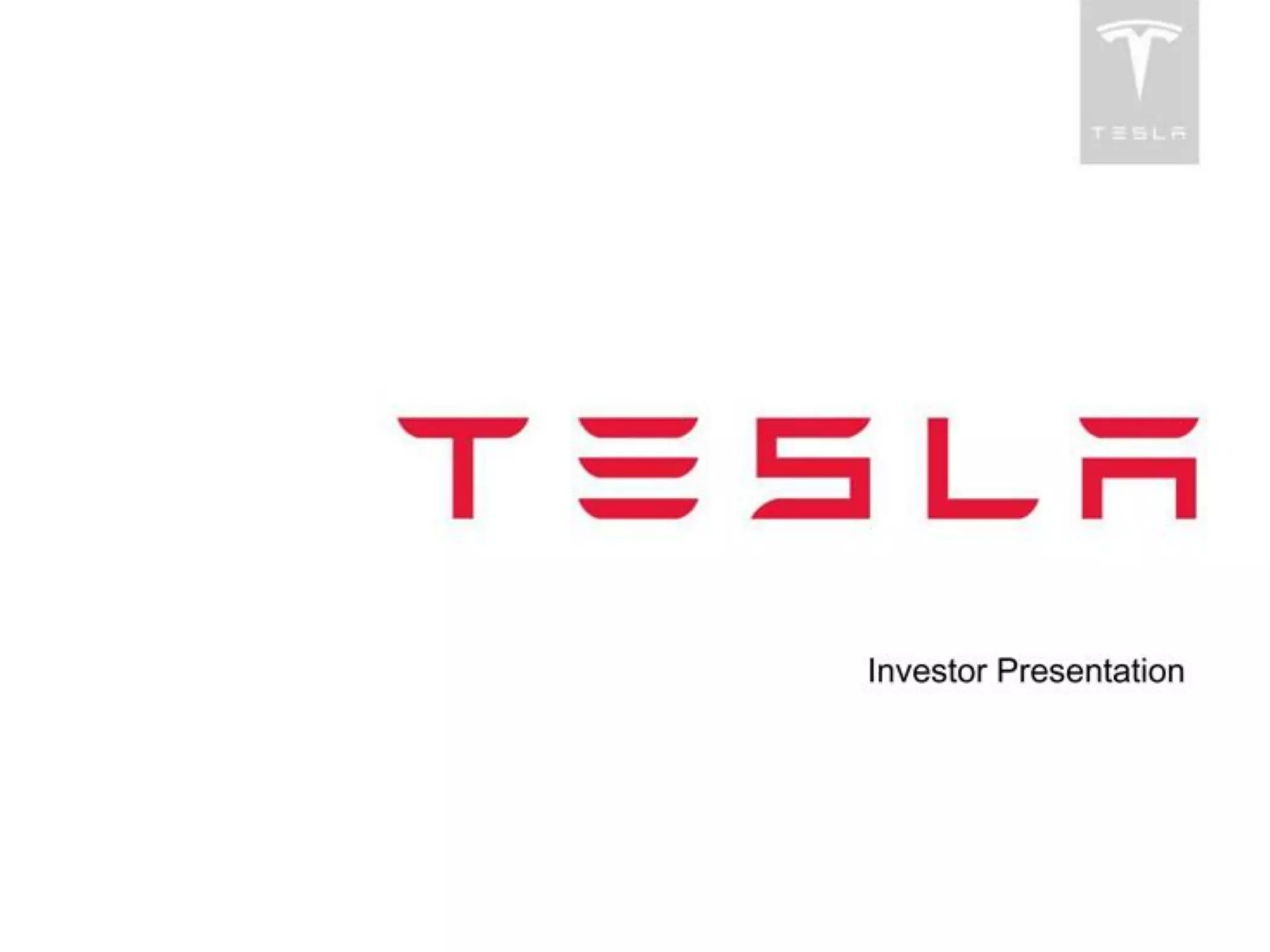 Tesla Investor Presentation - Model S