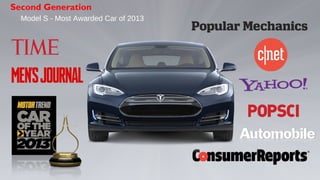 Second Generation 
Model S - Most Awarded Car of 2013 
 