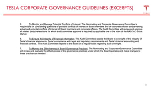 26
TESLA CORPORATE GOVERNANCE GUIDELINES (EXCERPTS)
 