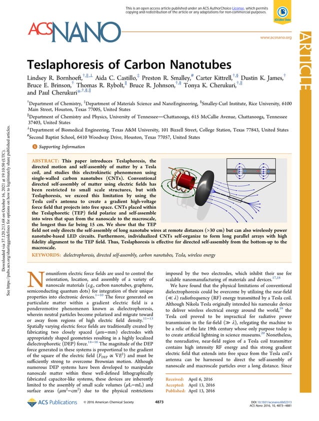 Teslaphoresis of Carbon Nanotubes