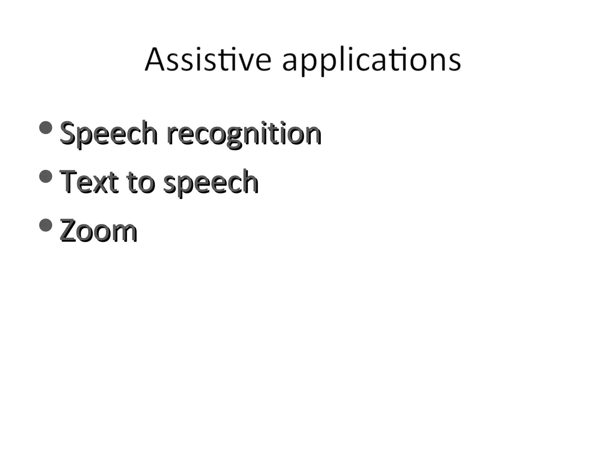 Speech recognition Text to speech Zoom 