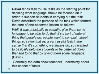 Task-based L2 pedagogy from the teacher’s point of view | PPTX