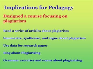 Agreement between Teachers and StudentsQ. 8A student was accused of copying a paragraph from his textbook and including it in a much longer paper. He was sent to the Office of Academic Misconduct. What do you think should be the appropriate penalty?Since, the student copied without citing, he should be treated like any other plagiarist. (students=95)Since it was only a small amount, he should only be warned but not given a harsh penalty. (students=107)Since what is in textbooks is usually common knowledge, the student did not commit plagiarism. (students=36)