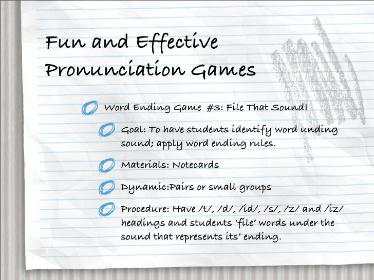 pronunciation games fun and