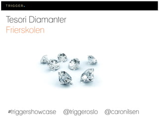 Tesori Diamanter
Frierskolen
#triggershowcase @triggeroslo @caronilsen
 