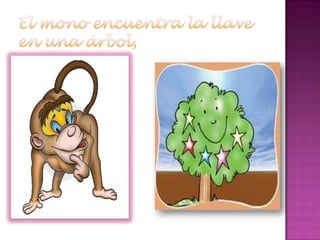El mono encuentra la llave en una árbol, 