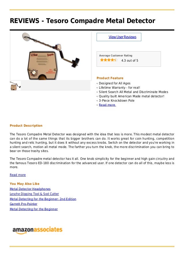 Tesoro compadre metal detector