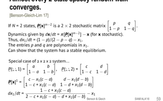 Almost every 2-state spacey random walk
converges.
[Benson-Gleich-Lim 17]
Special case of 2 x 2 x 2 system...
SIAM ALA'18Benson & Gleich 59
 