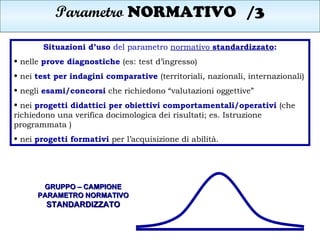 Parametro  NORMATIVO /3 <ul><li>Situazioni d’uso  del parametro  normativo  standardizzato : </li></ul><ul><li>nelle  prov...