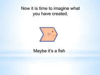 Now it is time to imagine what
you have created.
Maybe it’s a fish
 