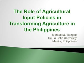 Marites M. Tiongco
De La Salle University
Manila, Philippines
 