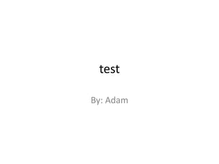 test By: Adam 