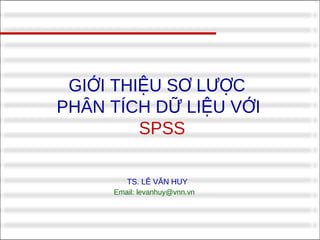 Basic SPSS tutorial in Vietnamese