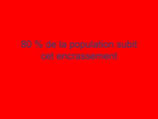 80 % de la population subit
    cet encrassement
 