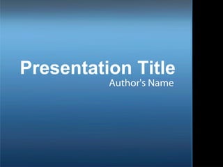 Presentation Title Author's Name 