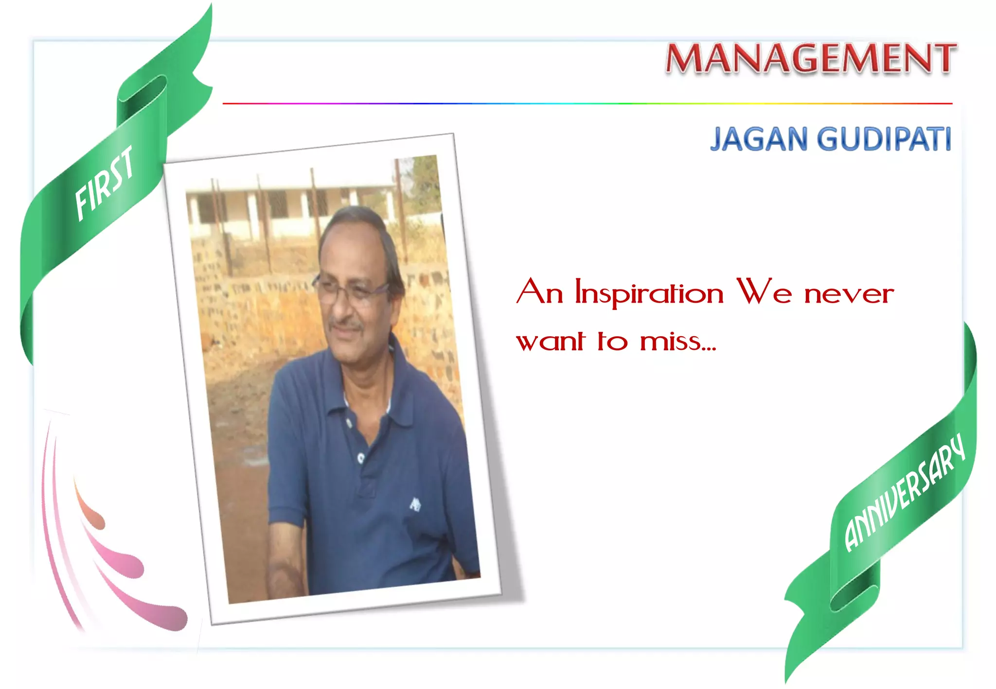 An Inspiration We never
want to miss...
 