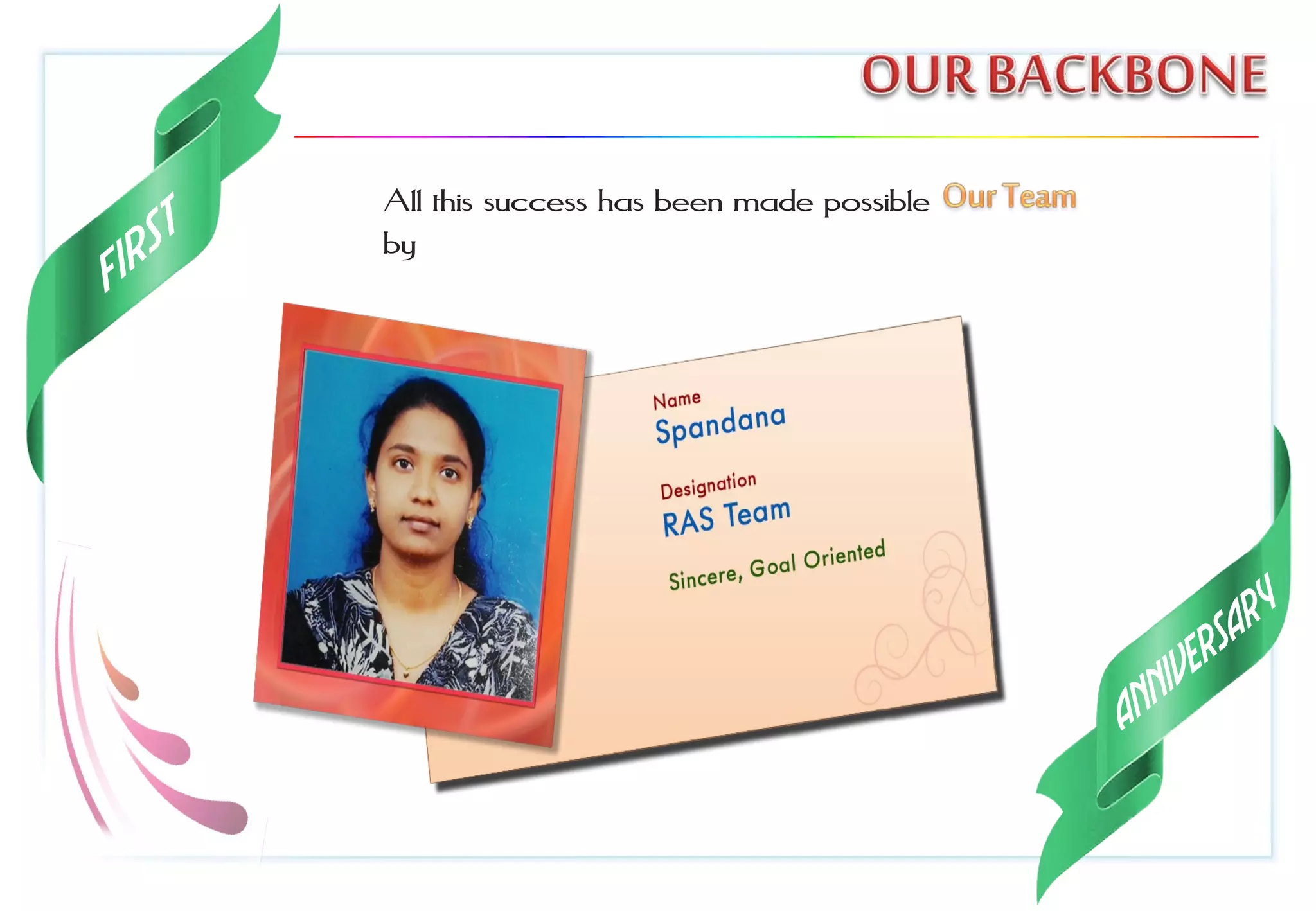 All this success has been made possible
by
 