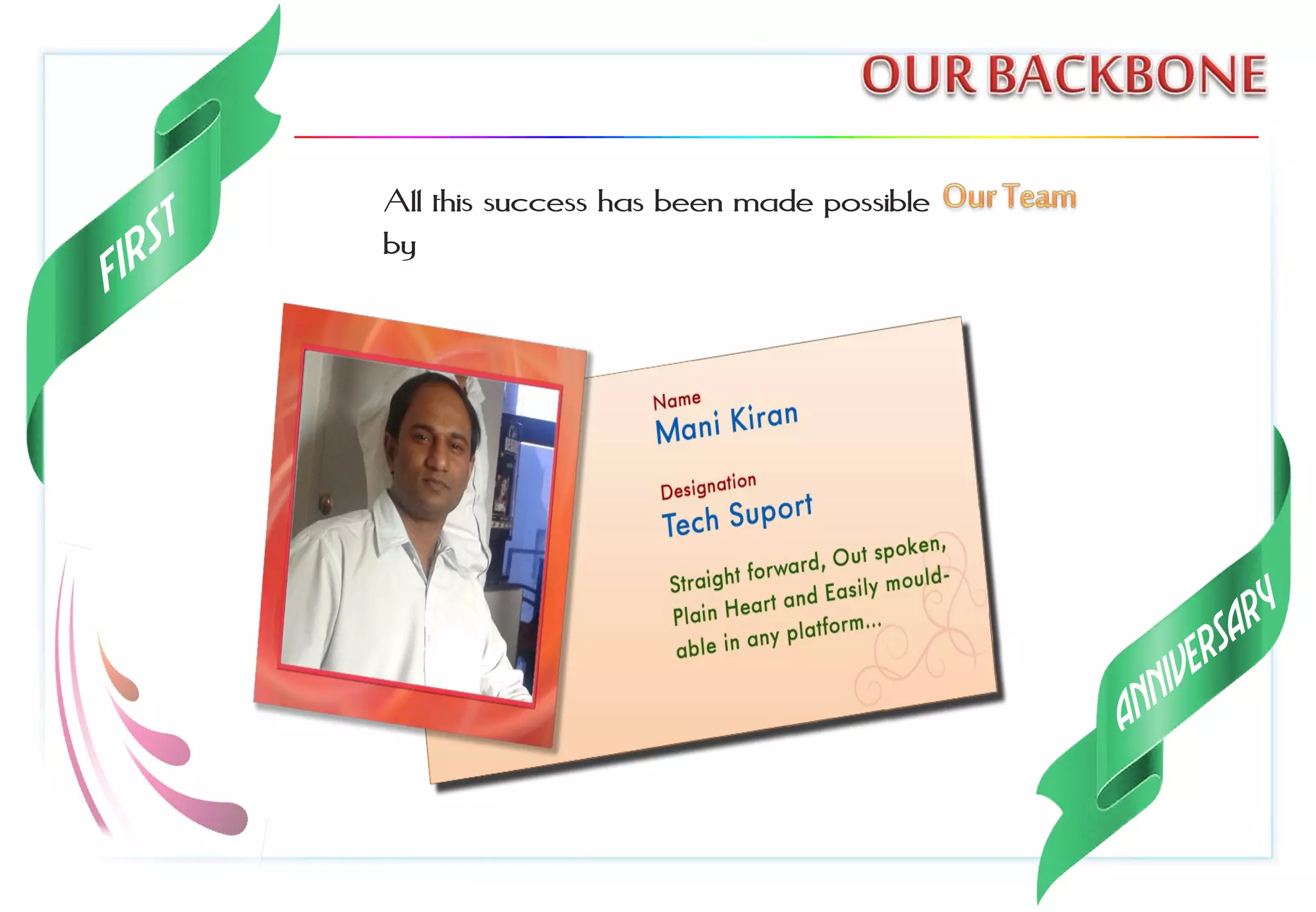 All this success has been made possible
by
 