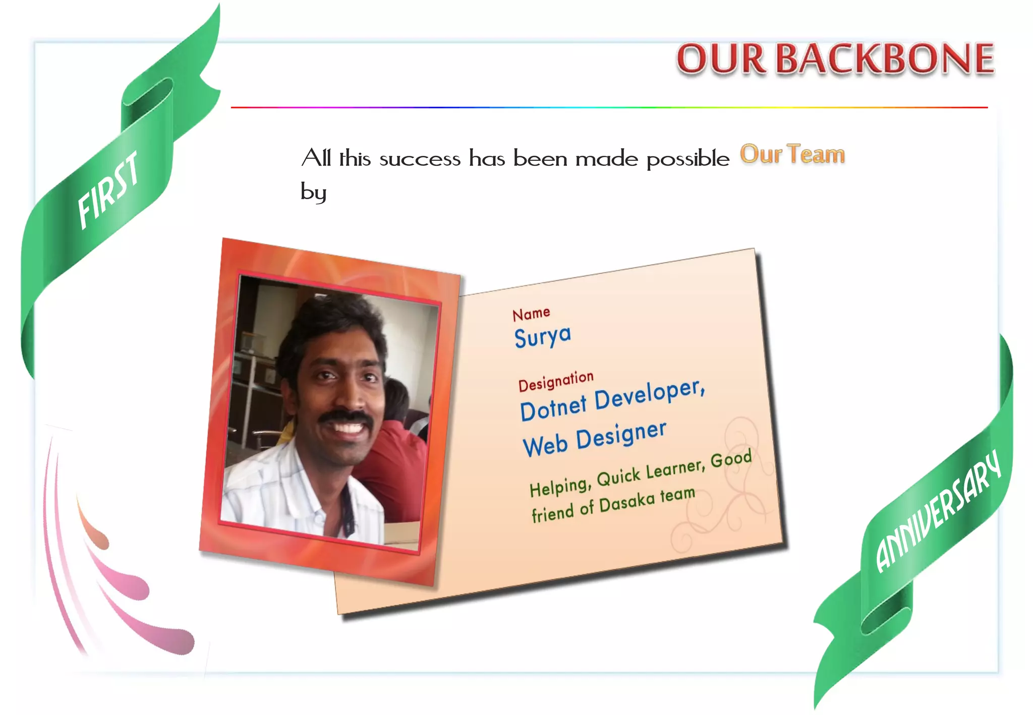 All this success has been made possible
by
 