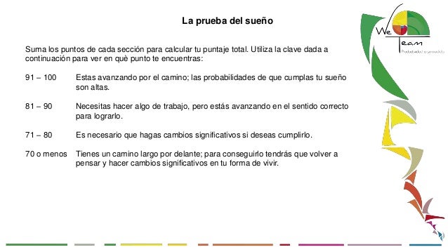 Test. la prueba del sueño