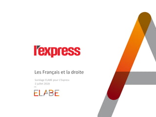 Les Français et la droite
Sondage ELABE pour L’Express
2 juillet 2018
 