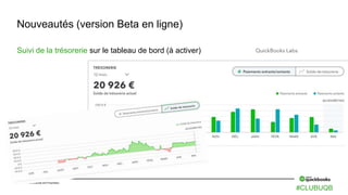 19 Intuit Confidential and Proprietary
Suivi de la trésorerie sur le tableau de bord (à activer)
Nouveautés (version Beta en ligne)
#CLUBUQB
 