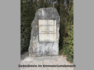 Gedenkstein im Krematoriumsbereich
 