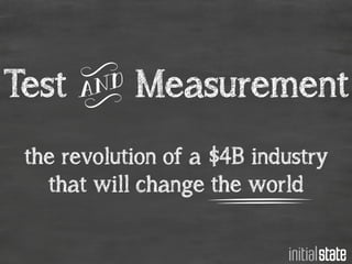 of an industry
Revolution
the
that will change
the
World
Test & Measurement
 