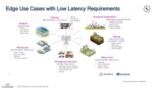 @KaiWaehner www.kai-waehner.de
Edge Use Cases with Low Latency Requirements
https://www.youtube.com/watch?v=A9DDe0alvGo
 