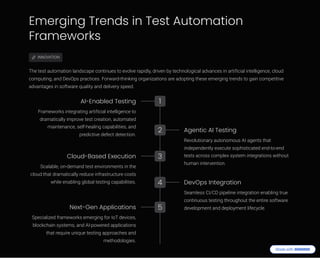 Test Automation Frameworks: Types, Benefits & How to Choose | PDF