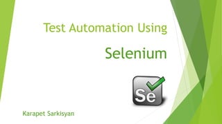 Test Automation and Selenium | PPTX