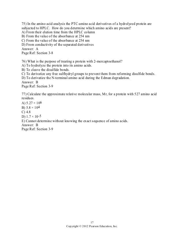 Test Bank for Principles Of Biochemistry 5th Edition by Moran