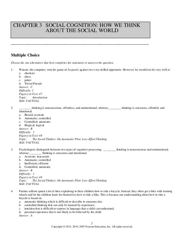 Test Bank For Social Psychology 8th Edition By Aronson