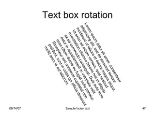 Text box rotation Lorem ipsum dolor sit amet, consectetur adipisicing elit, sed do eiusmod tempor incididunt ut labore et dolore magna aliqua. Ut enim ad minim veniam, quis nostrud exercitation ullamco laboris nisi ut aliquip ex ea commodo consequat. Duis aute irure dolor in reprehenderit in voluptate velit esse cillum dolore eu fugiat nulla pariatur. Excepteur sint occaecat cupidatat non proident, sunt in culpa qui officia deserunt mollit anim id est laborum.  