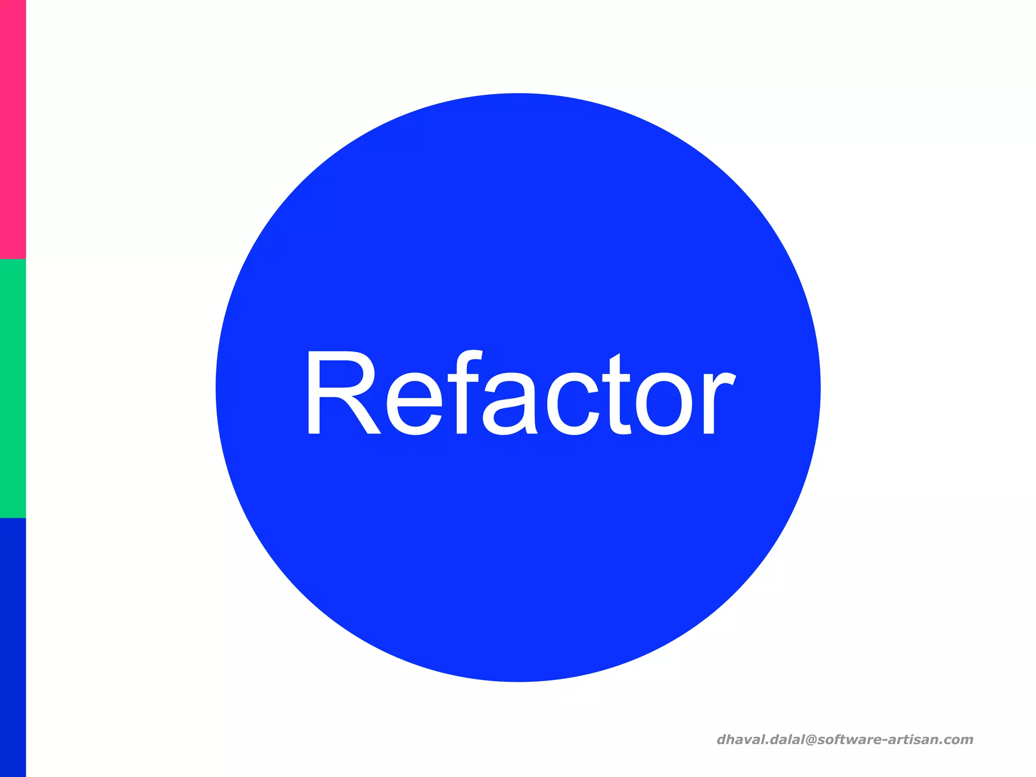 Refactor
dhaval.dalal@software-artisan.com
 