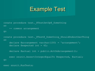 Test-Driven SQL | PPT