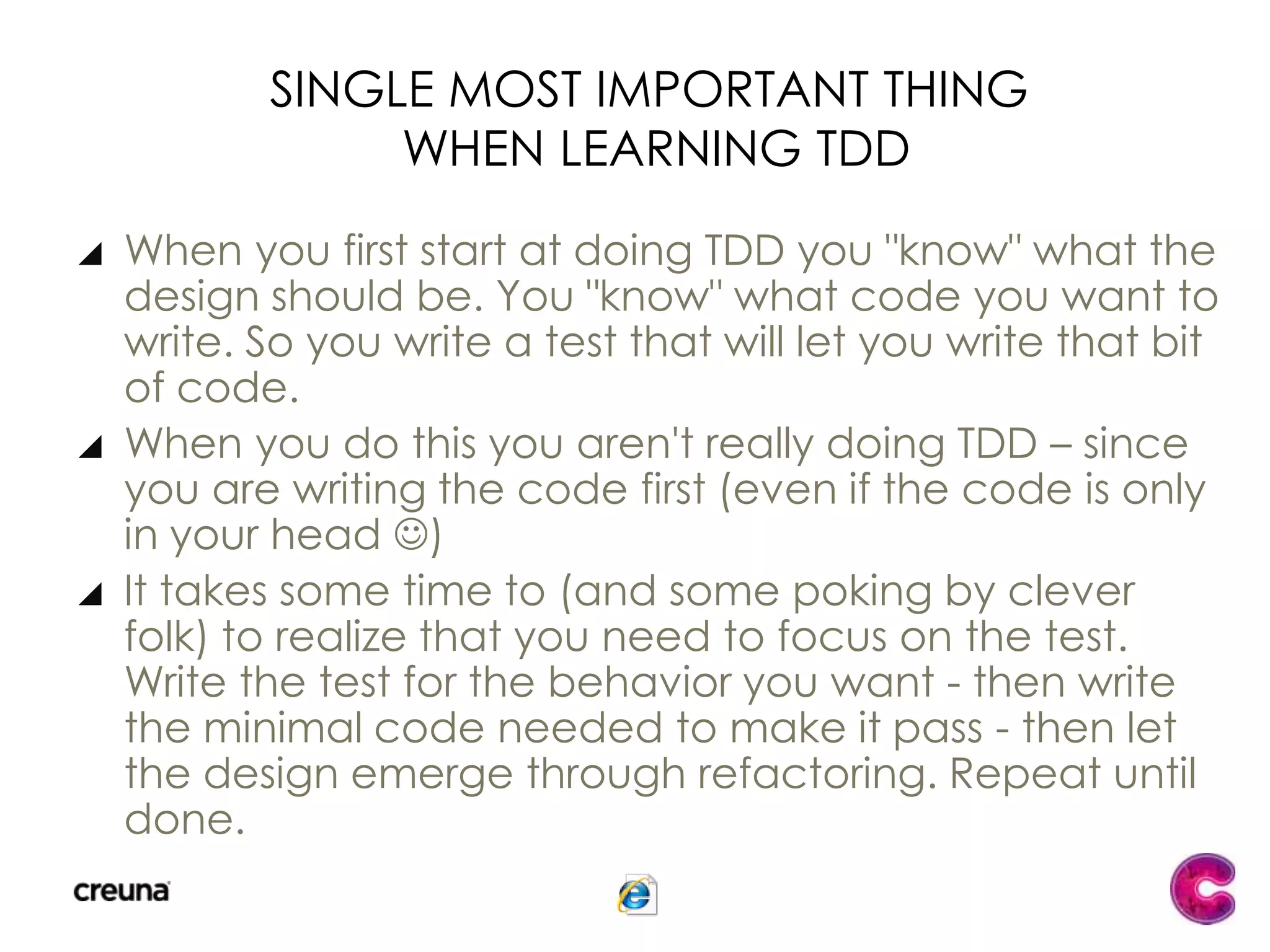 Test-Driven Development (TDD)