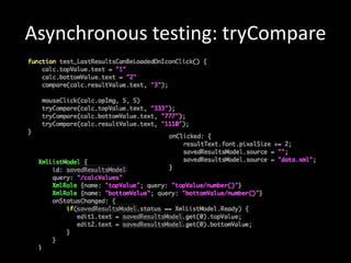 Asynchronous testing: tryCompare