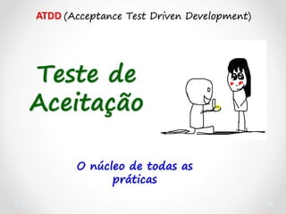 ATDD (Acceptance Test Driven Development)
O núcleo de todas as
práticas
Teste de
Aceitação
 