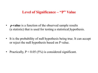 Test of significance | PPTX