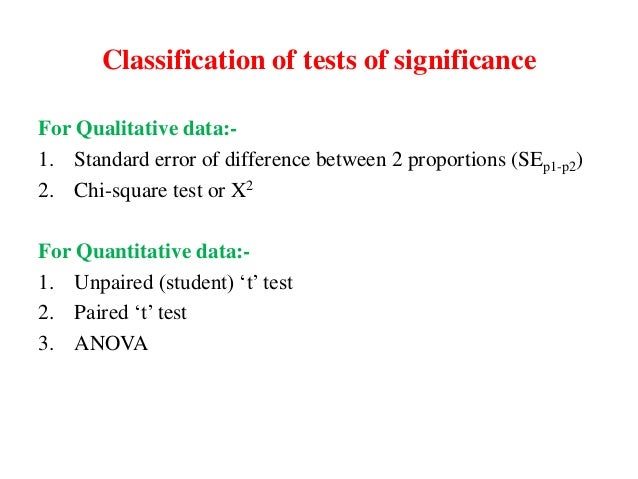 Test of significance