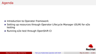 Test your Kubernetes operator with Operator Lifecycle Management | PDF