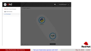 Test your Kubernetes operator with Operator Lifecycle Management | PDF