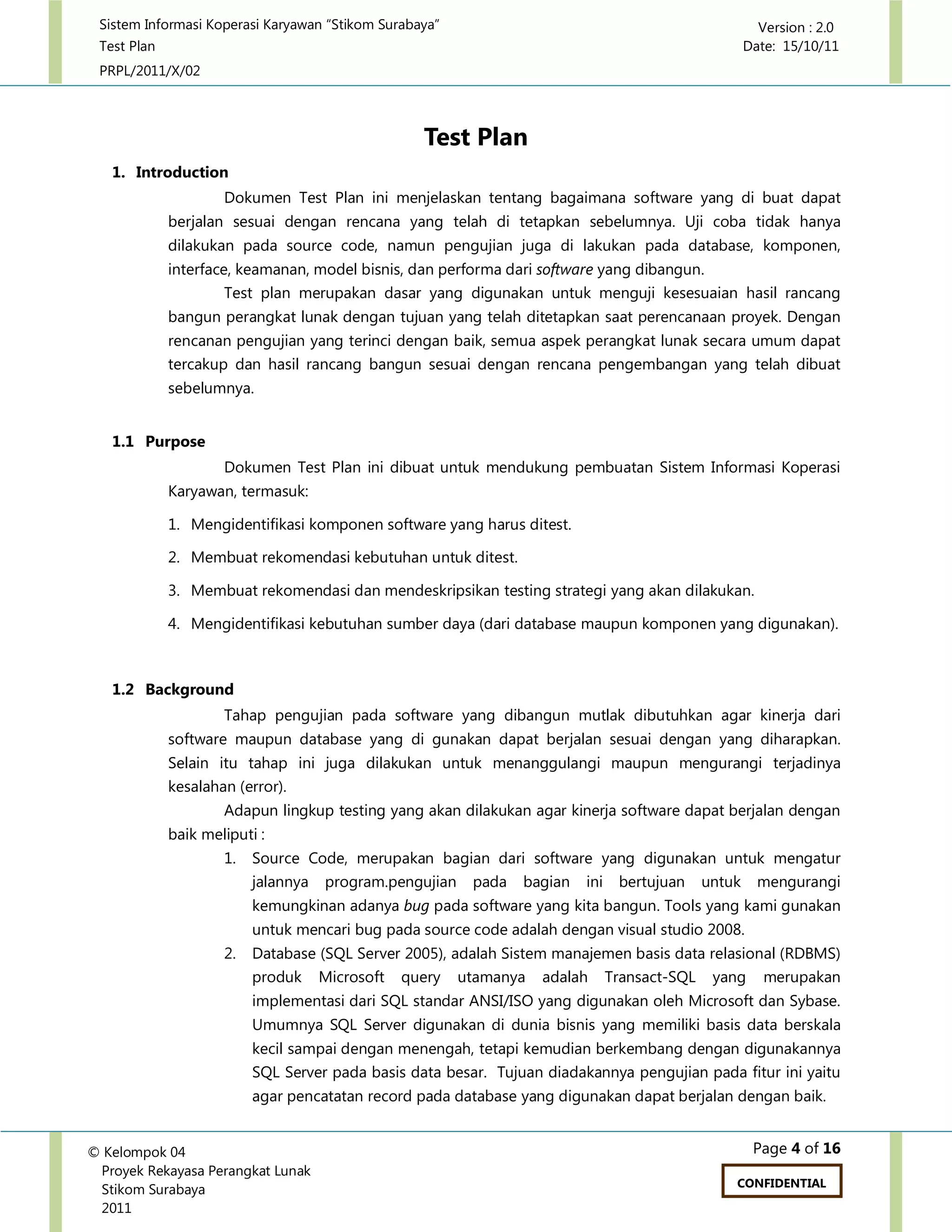 Test plan Document Example | PDF