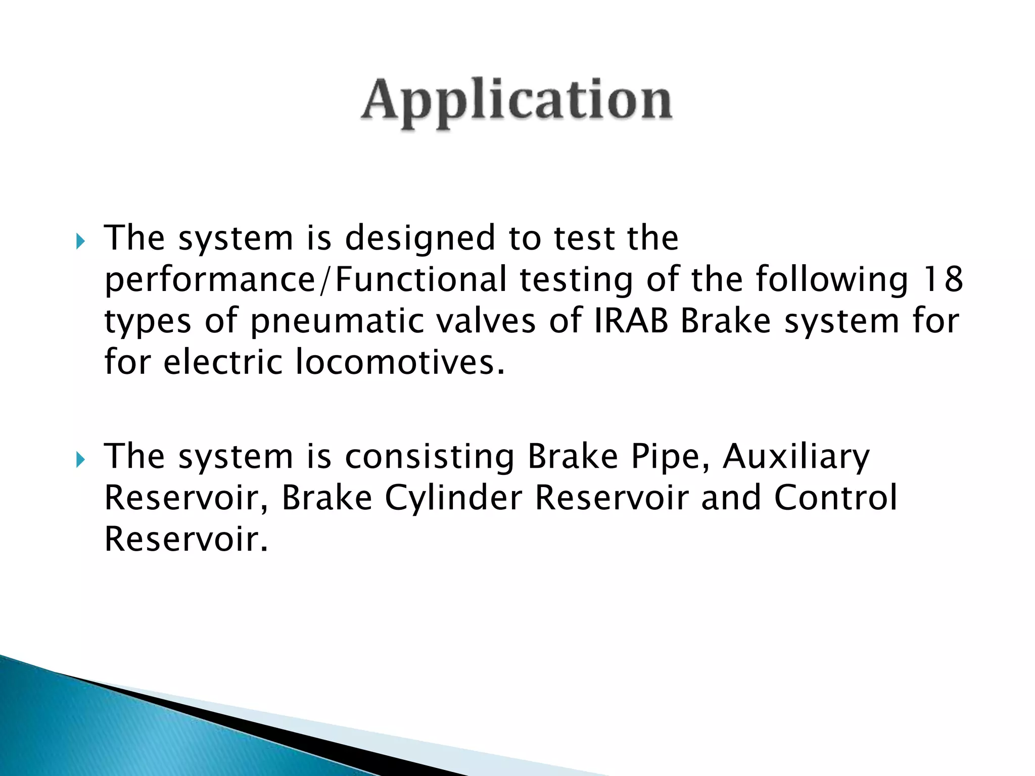 Test Rig For IRAB Brake System | PPTX